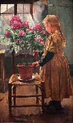 Leon Frederic Rhododendron in Bloom Germany oil painting artist